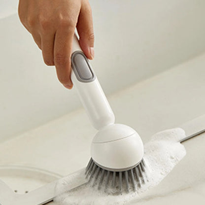 Long-Handled Rotating Pot Brush for Kitchen Use Pot Scrubber Oil-Resistant & Non-Scratch Multi-Purpose